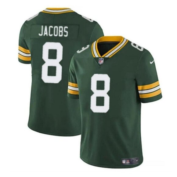 Mens Youths Kids Womens 8 Josh Jacobs Green Vapor Limited Stitched Jersey